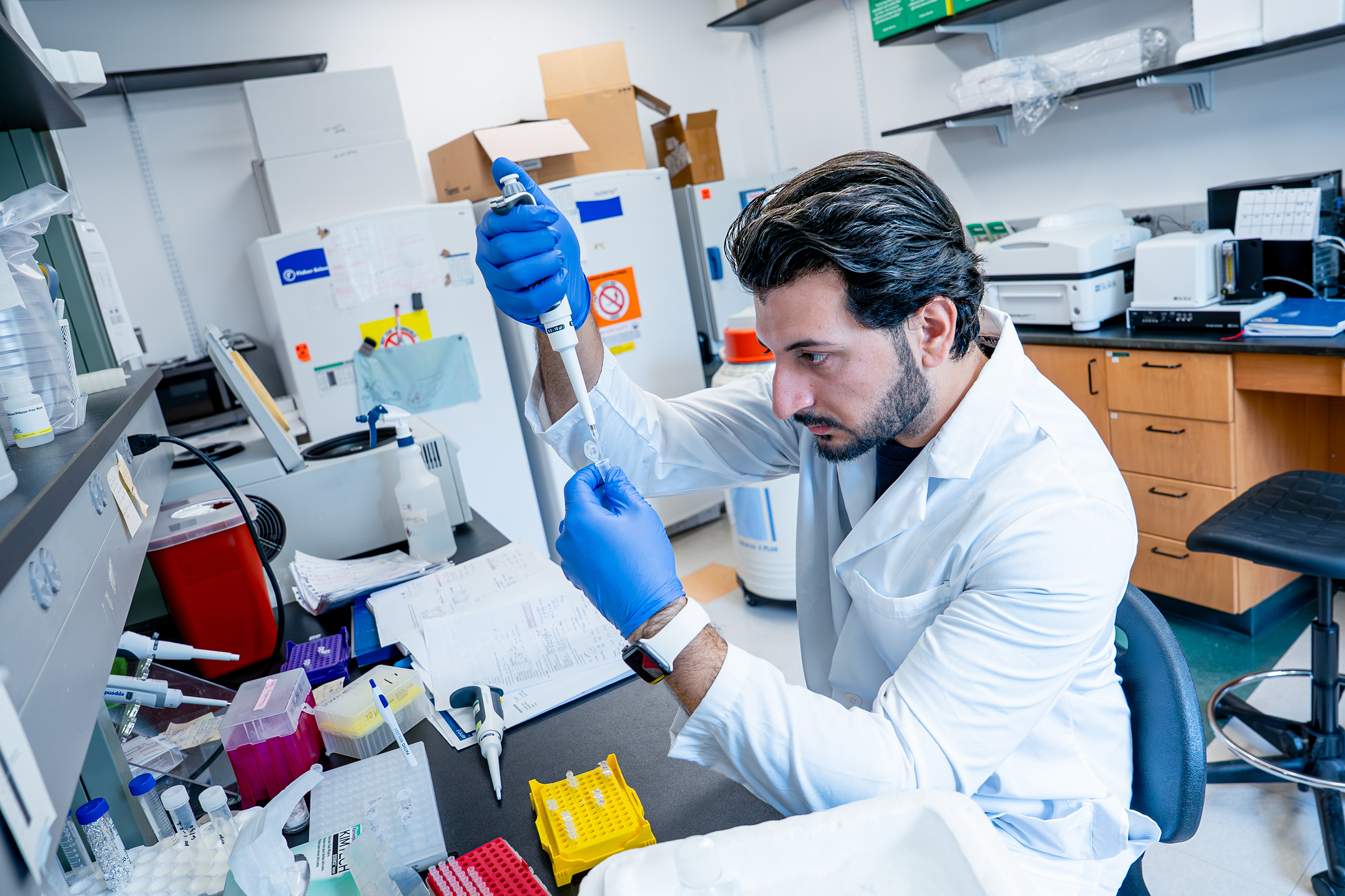 researcher in the lab