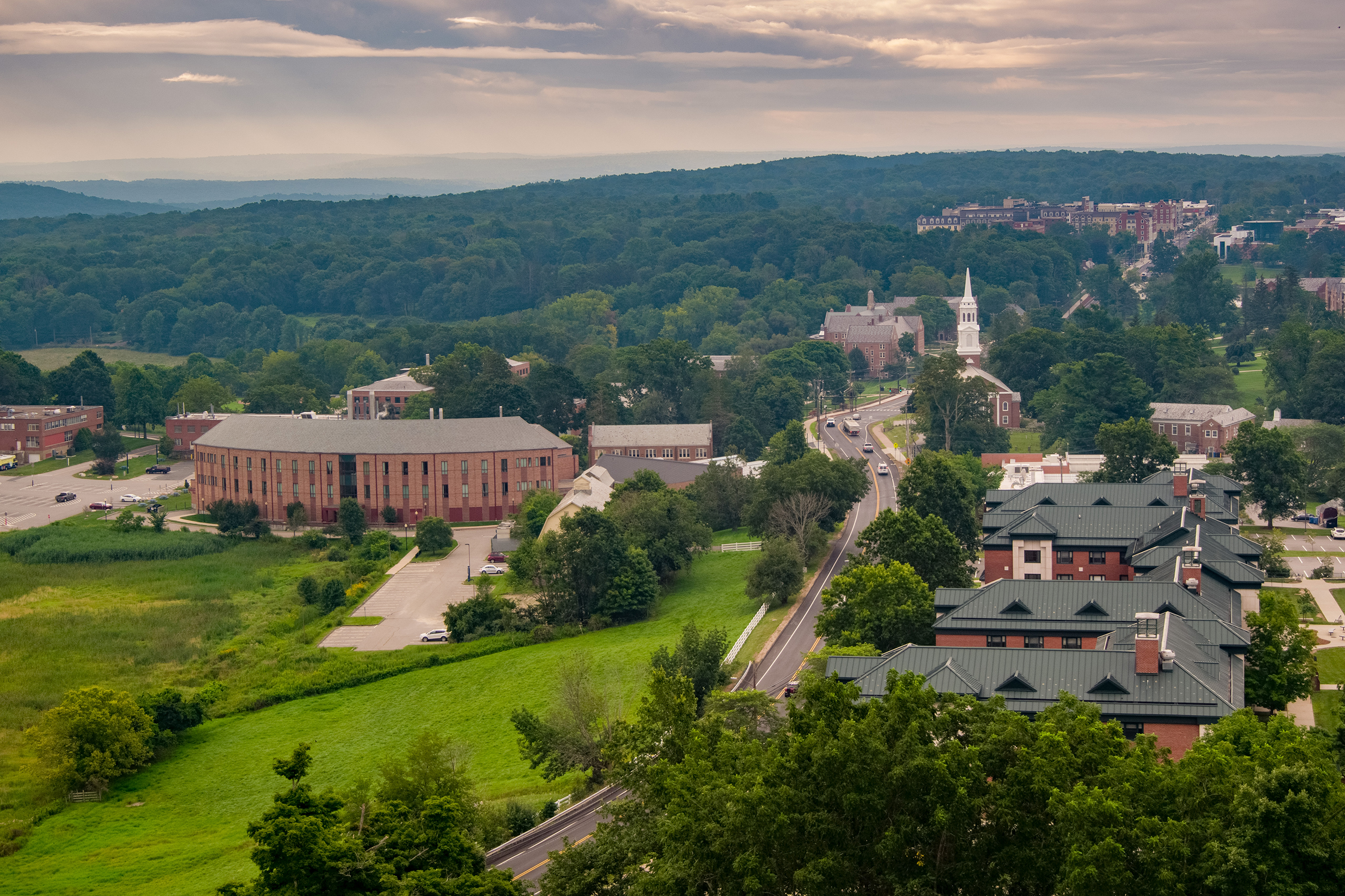aerial image of northeast storrs campus