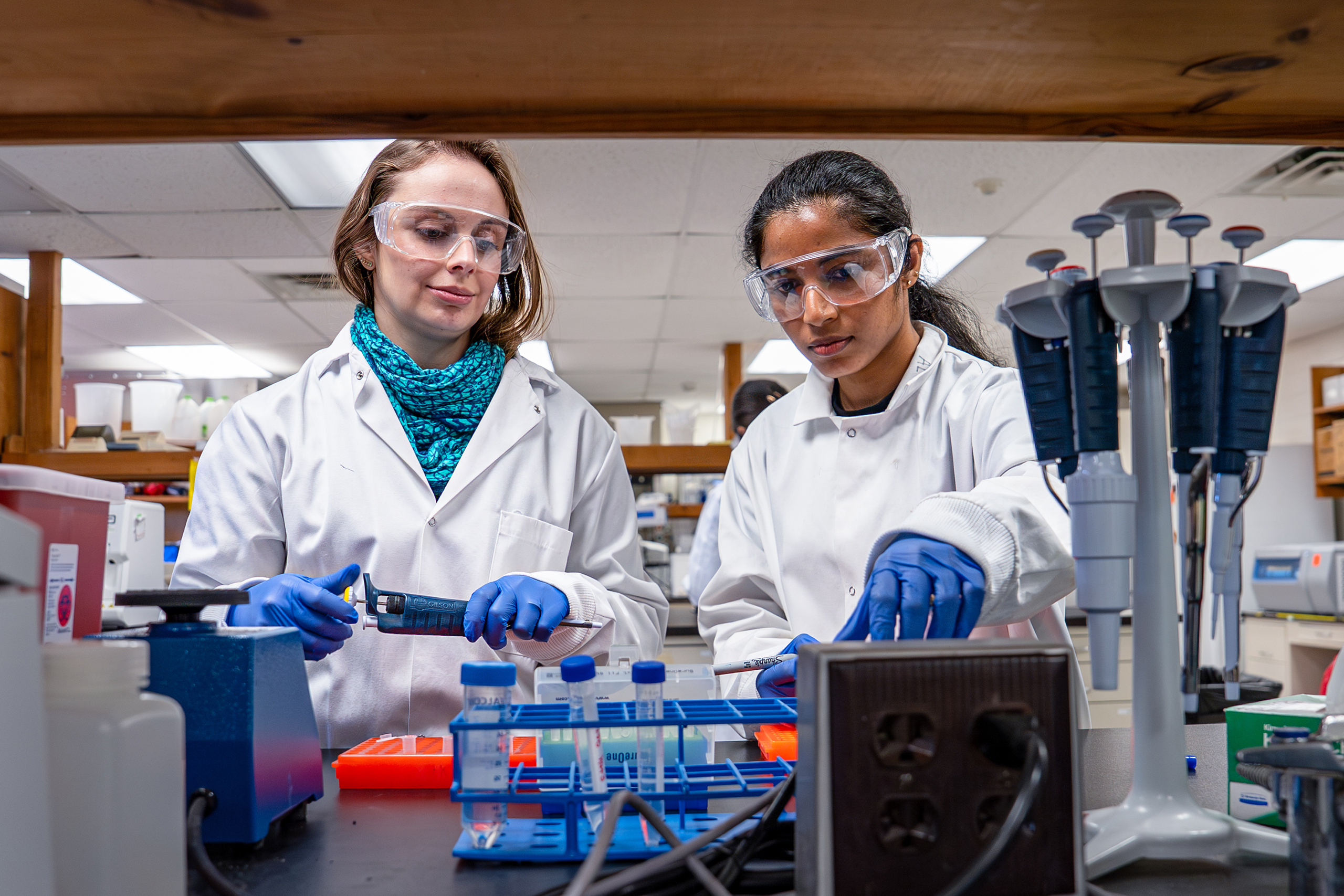researchers in the lab
