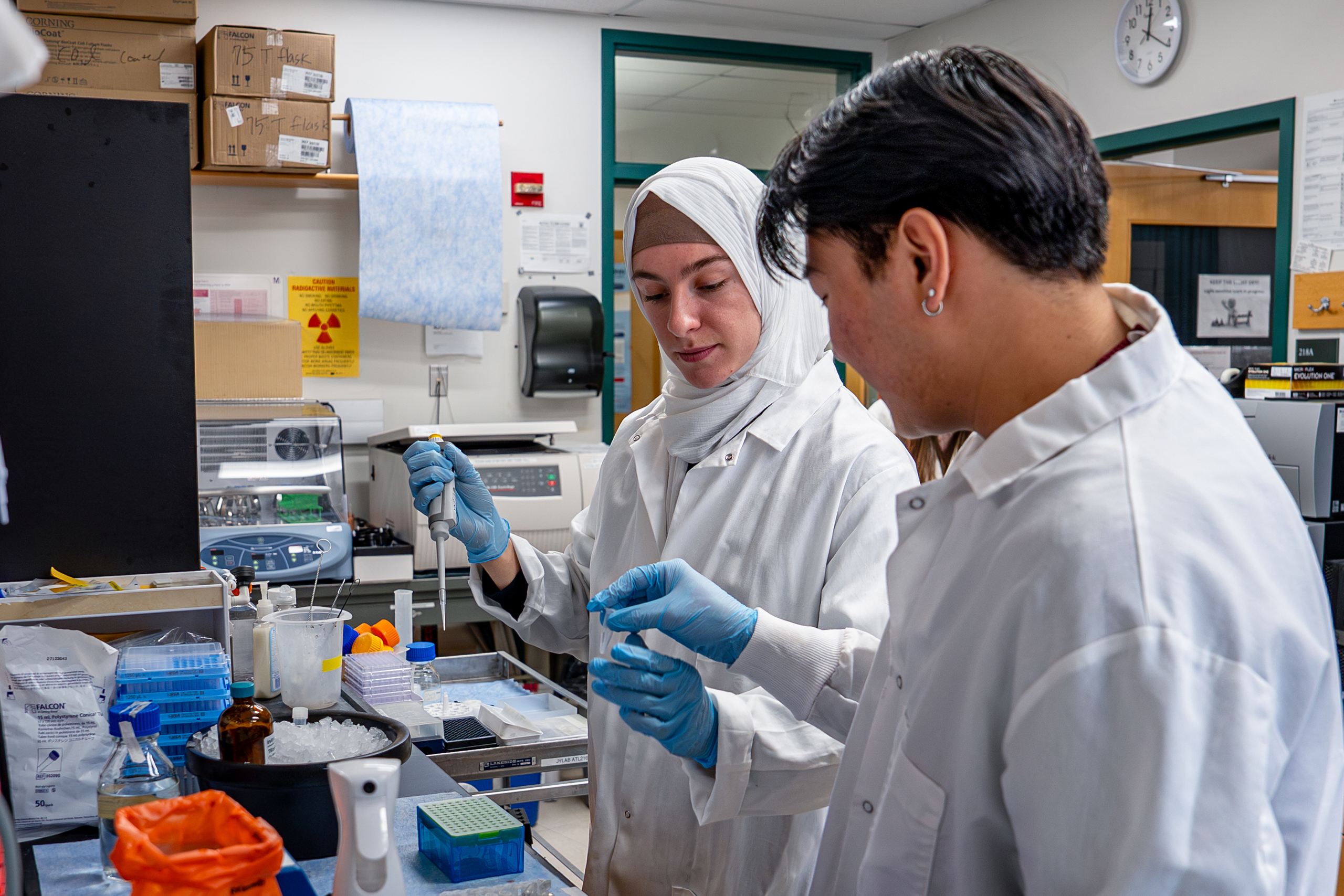 researchers in the lab